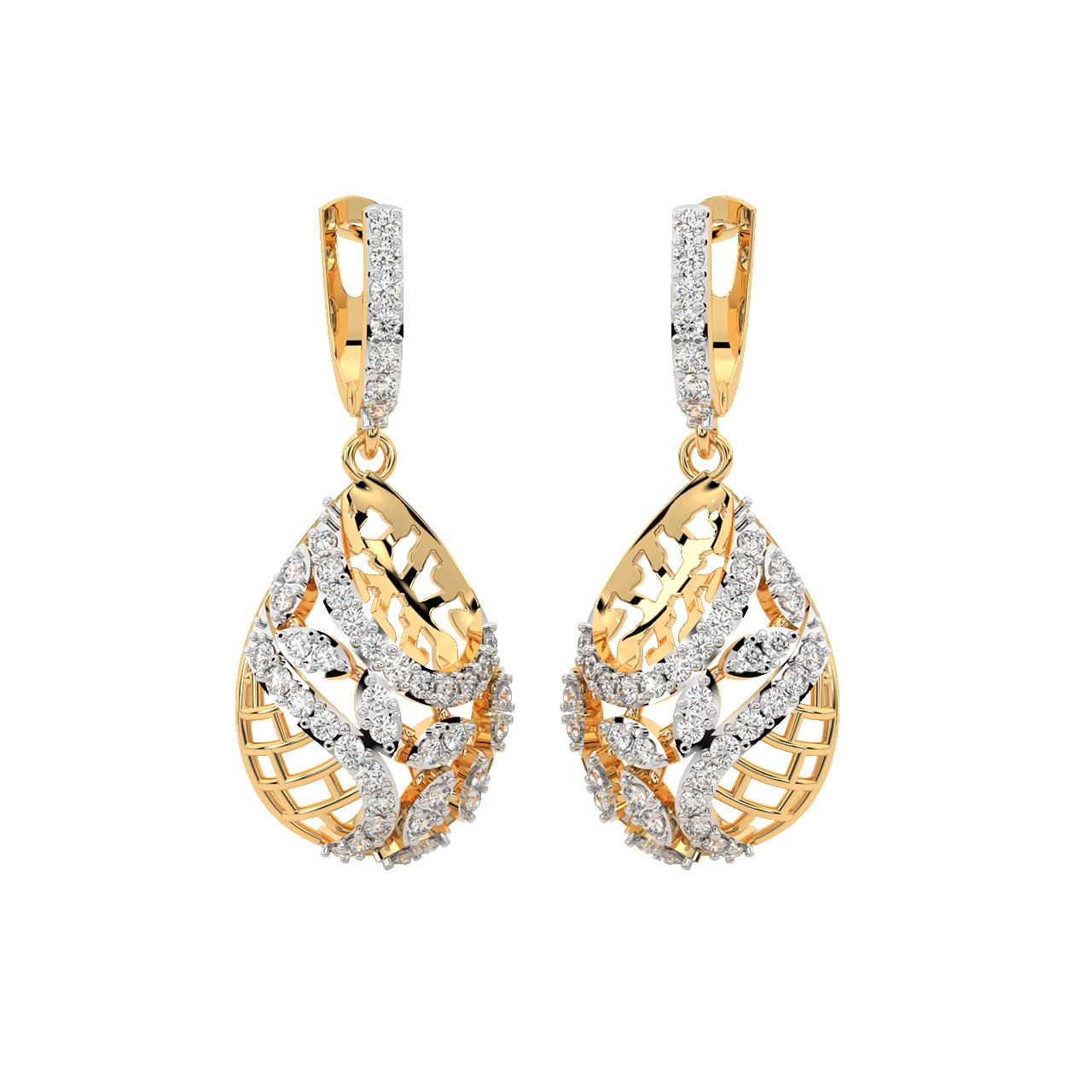 Aggie Round Diamond Earrings